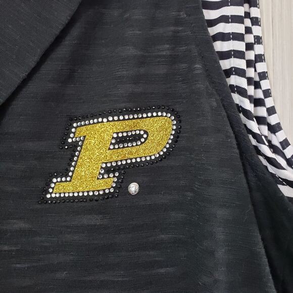 Tail Purdue University sparkly jeweled logo burnout overlay sleeveless top sz XL - Picture 8 of 8
